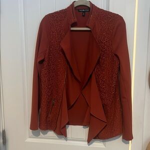 Rachel Zoe Rust Orange Fall  Blazer with Long Sleeves